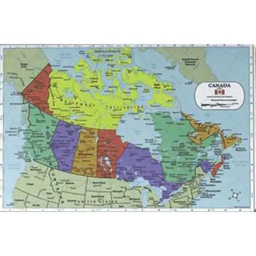 R12000 Canada Map Placemat – Detailed Geographic Reference For Classrooms And Homes 1