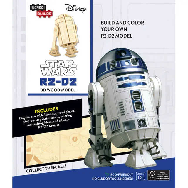 R2-D2 3D Wooden Model Kit – Star Wars Themed Laser-Cut Assembly Puzzle 1