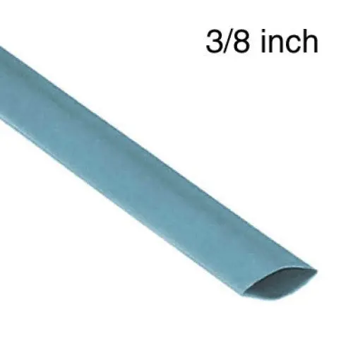 Raw304412 Heat-Shrink Tubing – 3/8" × 4 Ft Blue, 3:1 Shrink Ratio, 600V/125°C, Adhesive-Lined 1