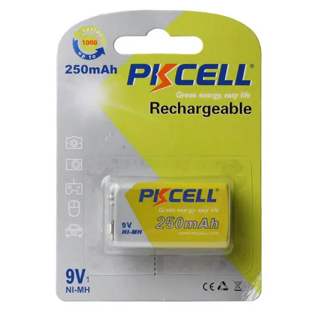 Rechargeable Nimh 9V Battery – 250 Mah Capacity 1