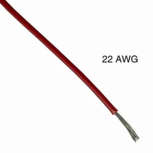 Red Stranded Wire – 22 Awg, 200 Ft Length, Industrial-Grade Pvc Insulation (11398-22-R-200) 1