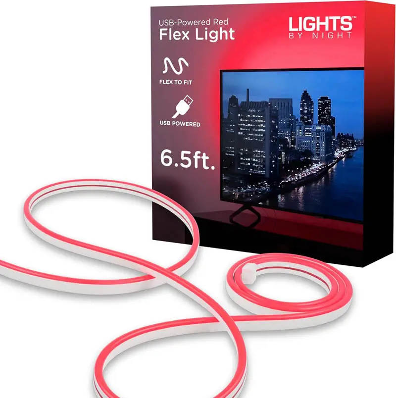 Red Usb-Powered Led Flexible Strip Light – 6.5 Ft Length, Bendable & Cuttable Design 1