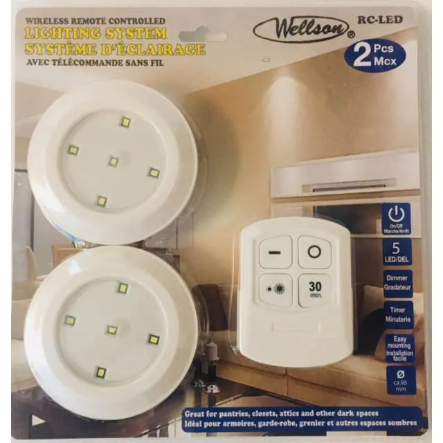 Remote-Controlled Led Lamp — Requires Five Aaa Batteries (2-Pack) 1