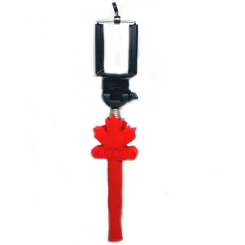 Retractable Selfie Grip – 8"–43" Extension, Red Canadian-Themed 1