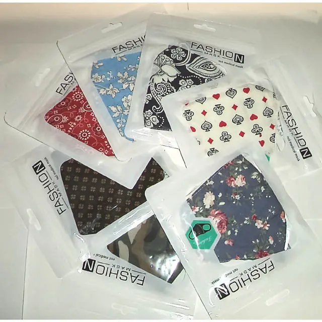 Reusable Washable Cotton Face Mask – Designer Styles, Assorted Colors 1