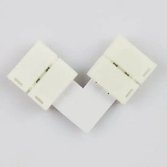 Rgb Snap-On Led Strip Connector – 4-Pin, 90° Right-Angle, 10Mm 1