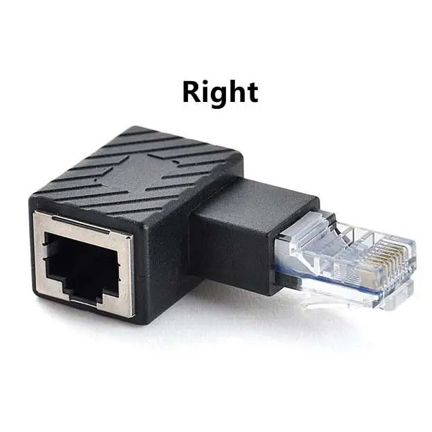 Right-Angle Rj45 Adapter – Cat5/Cat6 Plug-To-Jack, Right-Side Entry 1