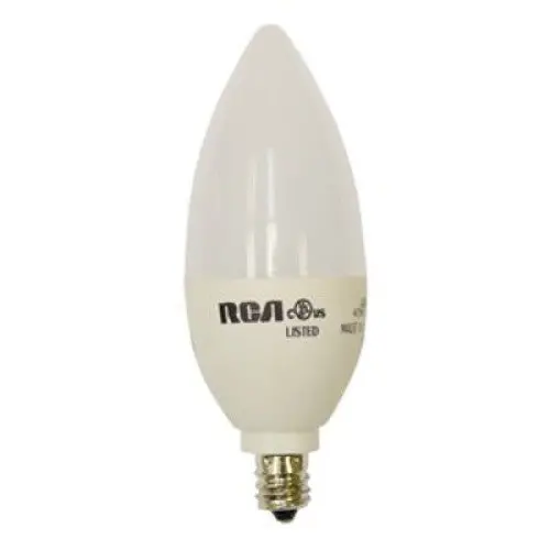 Rlb10-25: Dimmable B10 Led Candle Bulb — E12 Base, 4.5W, 3000K Warm White, Blunt Tip Design 1