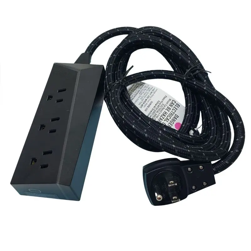 Rotating Led Extension Cord – 8-Foot, 3-Outlet, 360° Swivel Plug, Built-In Light 1