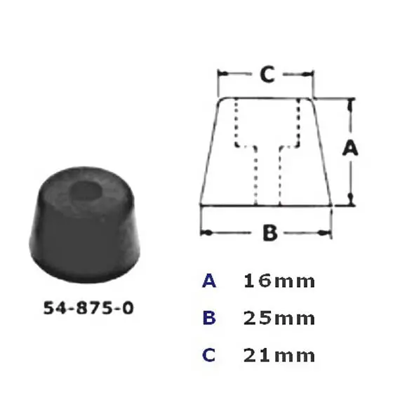 Rubber Mounting Feet – 25 Mm Ø × 16 Mm Height With Recessed Screw Holes (Pack Of 4) 1