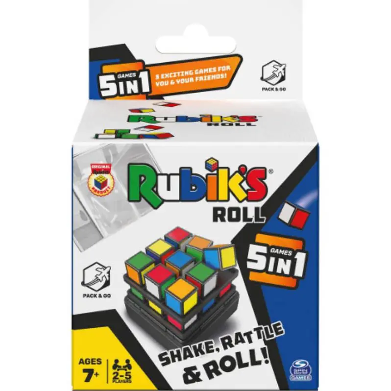 Rubik’S Roll Portable Game Hub – 5 Compact Logic And Dexterity Games 1
