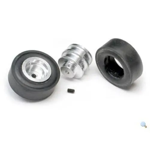 Rw2-2Mm-2: Rubber Wheel With 2Mm Axle – 28–31Mm Diameter × 11Mm Width (Pack Of 2) 1