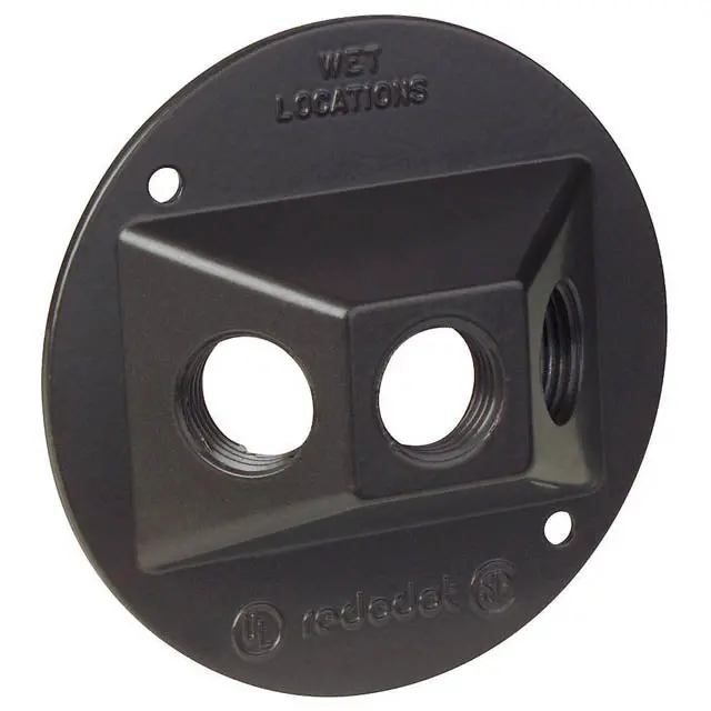 S213Bre – Bronze Lamp Holder Cover, 0.5" Diameter, Three-Mount Hole Design For One Or Two Fixtures 1