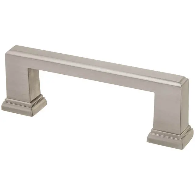 Satin Nickel Cabinet Pull – 3 X 3.75-Inch Rectangular Design 1