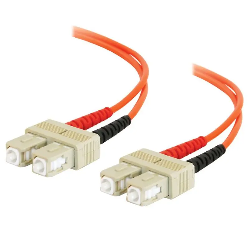 Sc–Sc Duplex Mm Fiber Optic Cord – 15 Meters, 62.5/125 Μm, Ofnr Flame-Rated, Orange 1