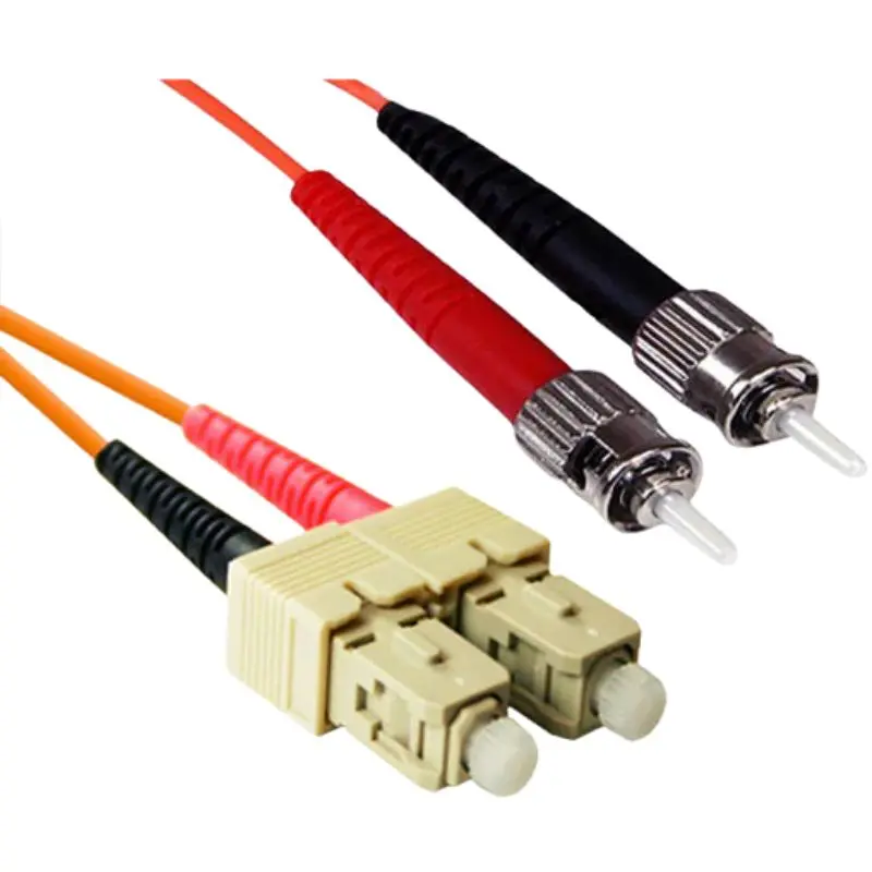 Sc-St Multimode Fiber Patch Cord – 2M Duplex, 62.5/125Μm, Ofnr Rated, Orange Jacket 1
