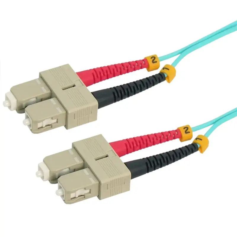 Sc To Sc Duplex Om3 Fiber Patch Cable – 7 M, 50/125 Μm, Blue Ofnr Jacket 1