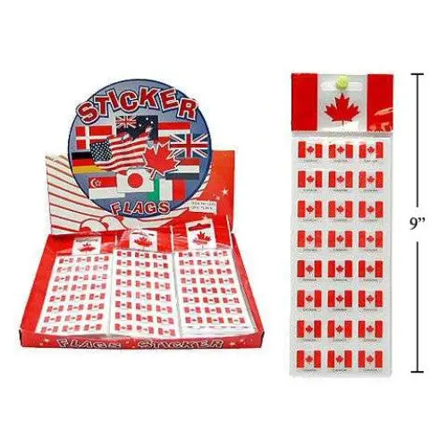 Silk-Sticker Canadian Flag Decals — Adhesive Souvenir Emblems 1