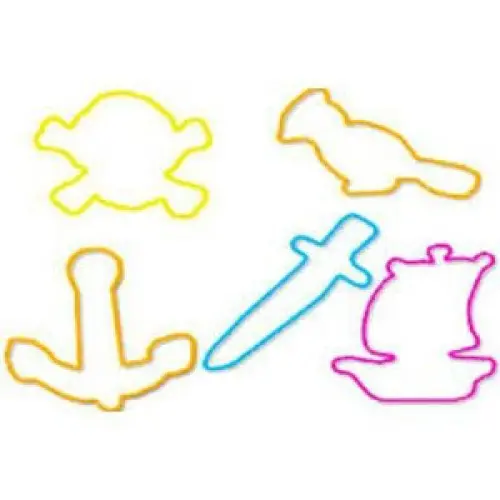 Silly Bandz Pirate Theme Collection – 18-Piece Stretchy Bracelet Set 1