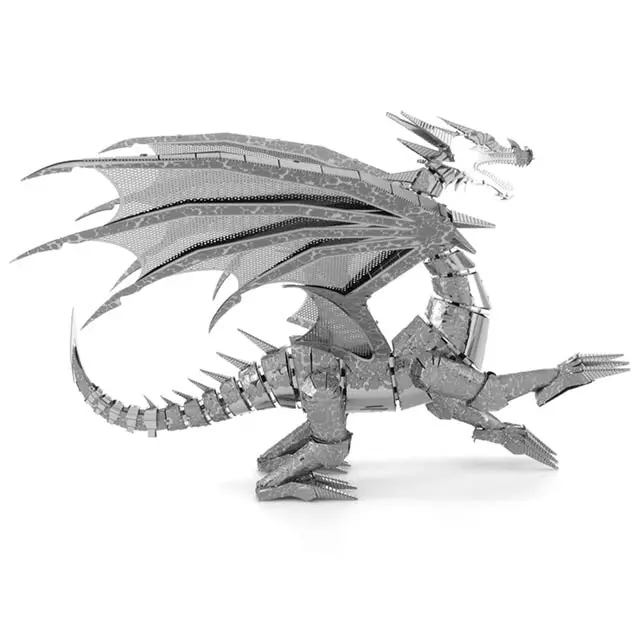 Silver Dragon 3D Metal Model Kit – Three-Sheet Laser-Cut Assembly Puzzle 1