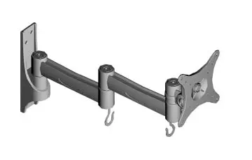 Silver Flat-Panel Tv Wall Mount – Tilting & Swiveling, Fits 10–24 Inch Screens, 33 Lb Capacity 1