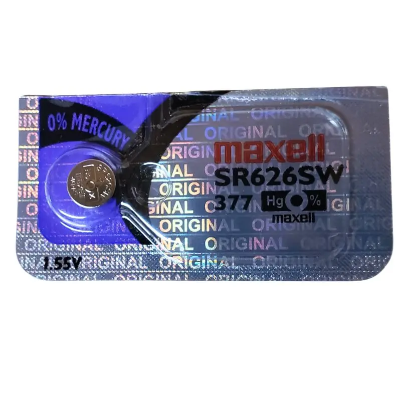Silver Oxide Button Cell Battery – 377 Model, 1.55V 1