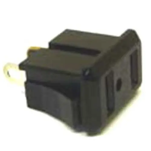 Sj-101 – 2-Pin Snap-Fit Ac Socket, 15A, 125V, Lightweight Plastic Construction 1