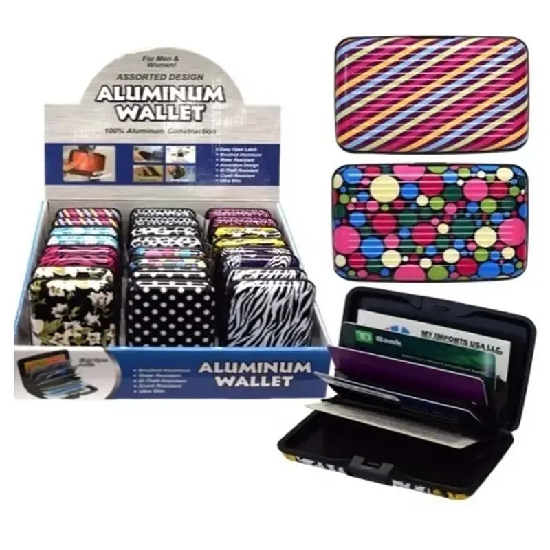 Slim Aluminum Cardholder Wallet – Multi-Design Prints, Rfid-Safe & Lightweight 1