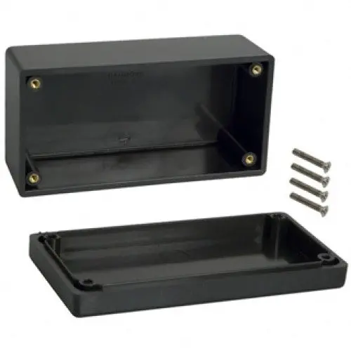 Small Black Plastic Project Box – 5.1" X 2.5" X 2.0" 1