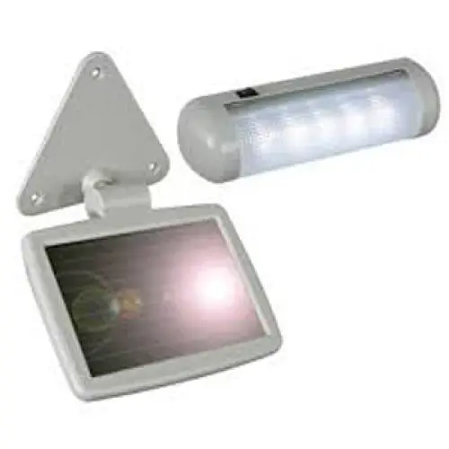 Solar-Powered Shed Light – Weather-Resistant Led Lamp With Integrated Panel 1