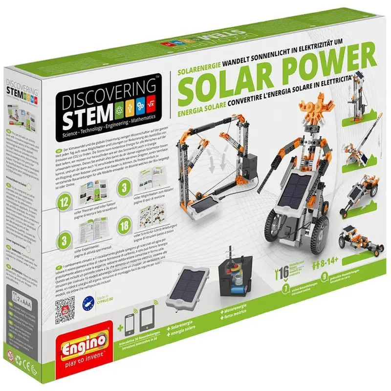 Solar-Powered Stem Building Kit – 16 Renewable-Energy Models 1