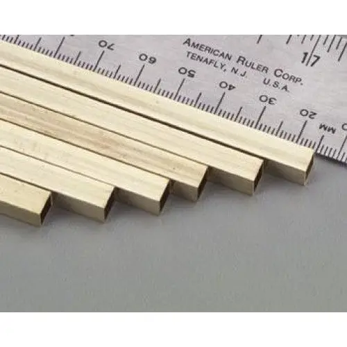 Square Brass Tube 1/8" × 1/8" × 12" – Precision Extruded Profile 1