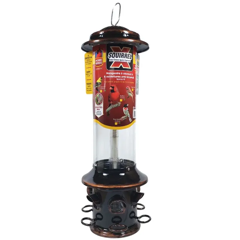 Squirrel-Resistant Bird Feeder With 6 Ports – 21" X 7" Capacity, Holds Up To 1.3 Kg Of Seed 1