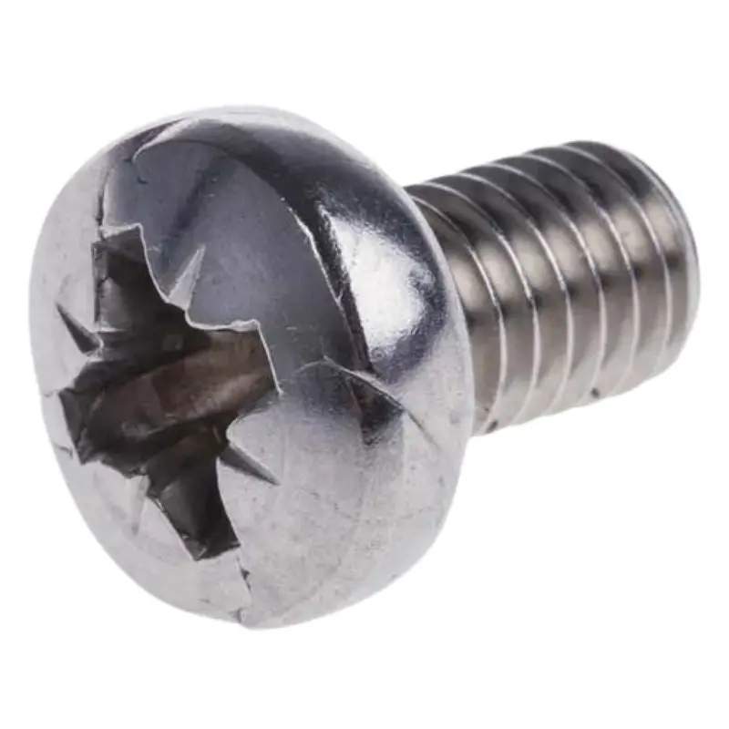 Stainless Steel Pozidriv Pan Head Screw – M5 × 12Mm, A2 Grade (4-Pack) 1