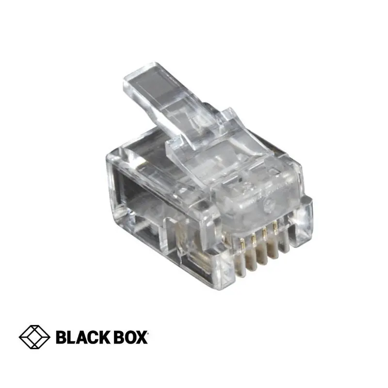 Standard 6P4C Modular Plug – Round, 50-Pack (Fmtp411-50Pak) 1