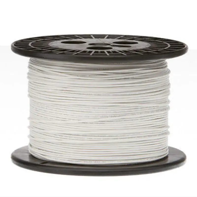 Stranded Teflon Wire – 18 Awg, White, 900 Feet, Unshielded, Silver-Plated Copper 1