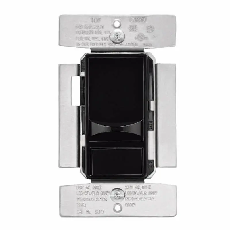Sut7-Bk Decora Slide Dimmer Insert – 120V, 450W, 3-Way Compatible, On/Off Toggle, Matte Black 1