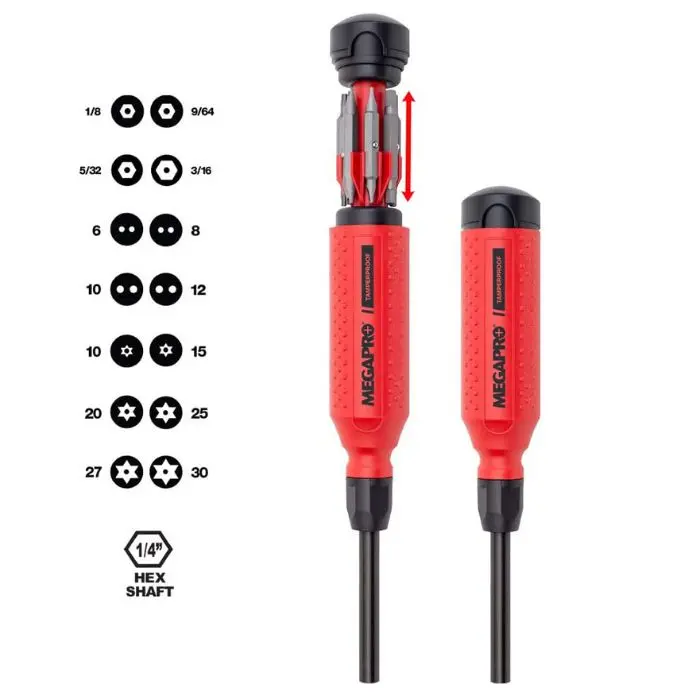 Tamper-Resistant Multi-Bit Screwdriver – 15-In-1 Security Tool With Star, Hex & Bi-Pin Tips 1