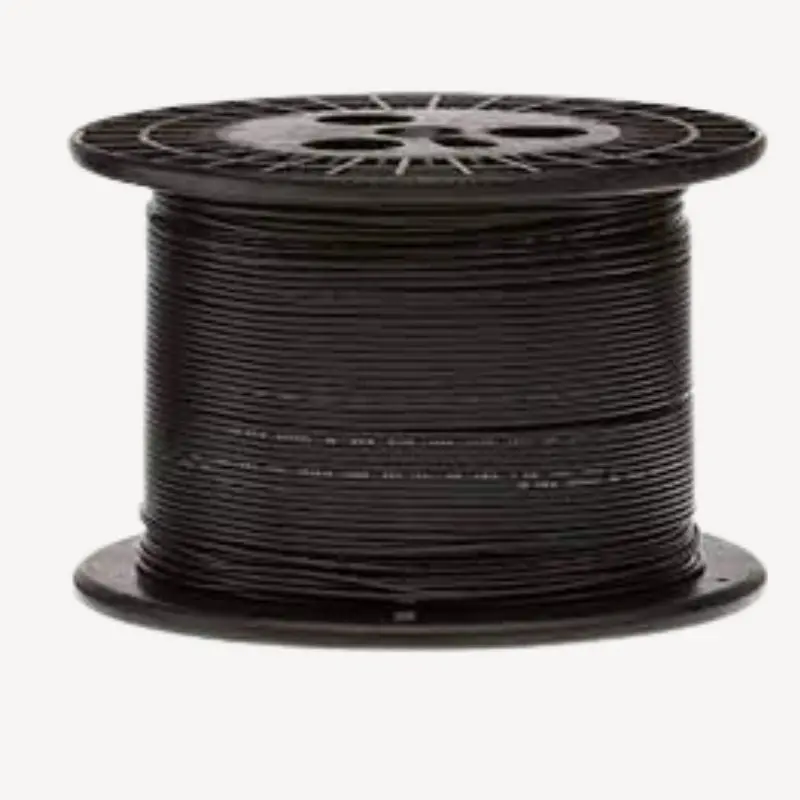 Teflon-Insulated Stranded Silver-Plated Copper Wire, 18 Awg, 2500 Ft, Black, Unshielded 1