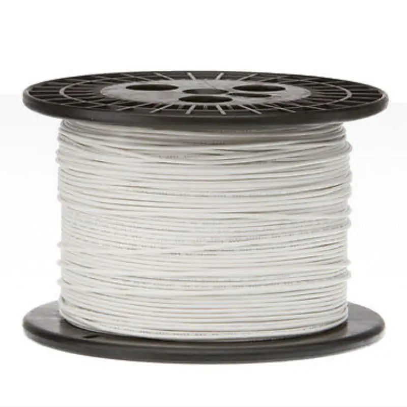 Teflon-Insulated Stranded Silver-Plated Copper Wire, 18 Awg, 700 Ft, White, Unshielded 1