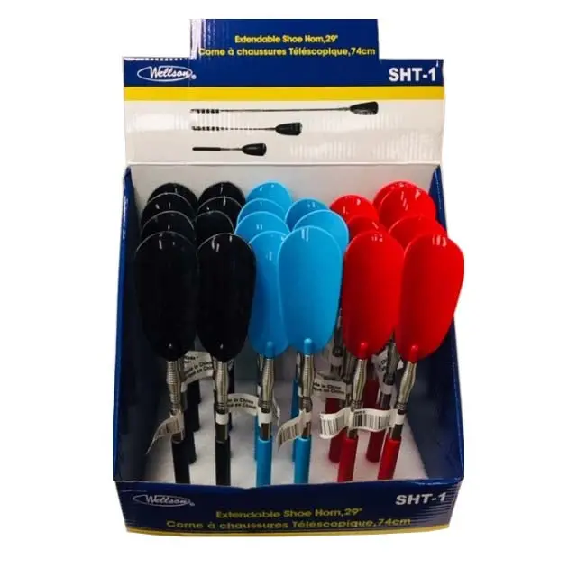 Telescoping Shoe Horn – 29-Inch Extendable Design, Multi-Color Assortment 1