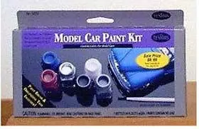 Tes9119Ca Entry-Level Model Car Paint Set – 6 Enamel Finishes With Thinner And Brush 1