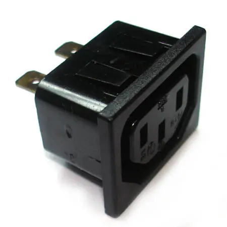 Three-Position 6A 250Vac Chassis-Mount Ac Power Socket 1