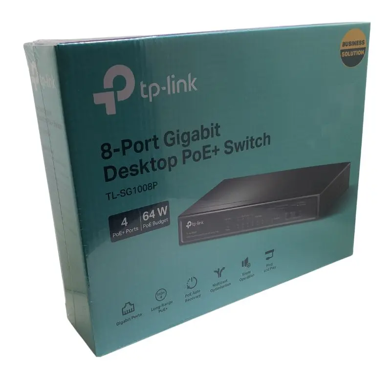 Tl-Sg1008P – 8-Port Gigabit Poe+ Switch: 4× Ieee 802.3At Ports, 64W Total Power Budget 1