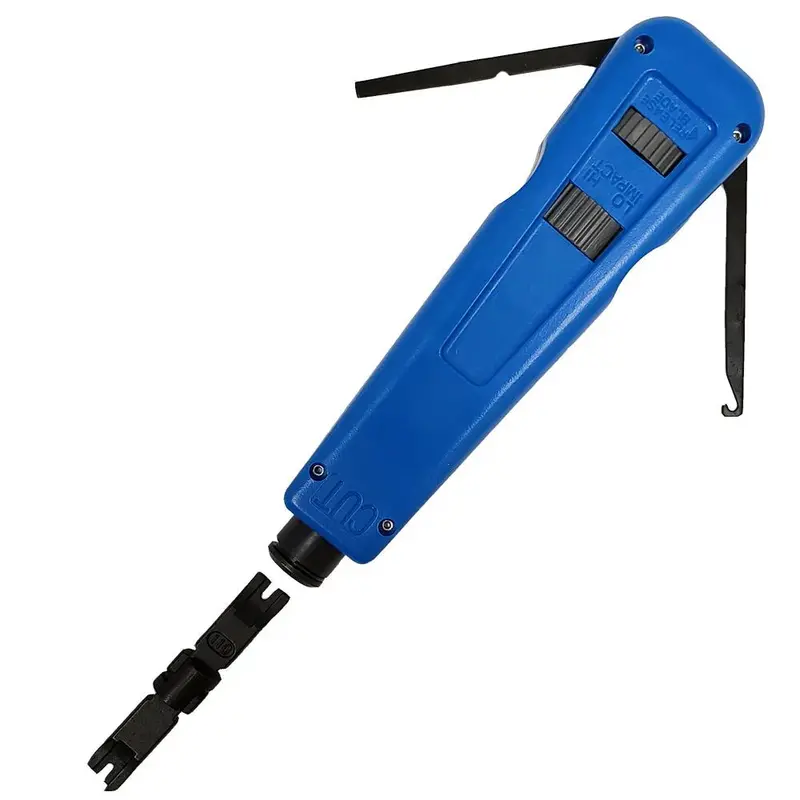 Tlh-401 Blue 110/88 Punchdown Tool With Integrated Hook And Mini Screwdriver 1