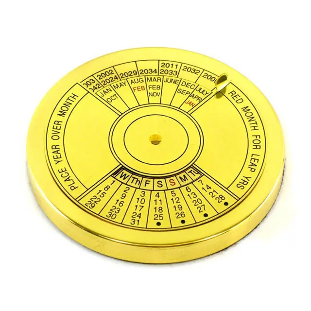 Tp505B Perpetual Calendar Desk Accessory Crafted From Solid Brass 1
