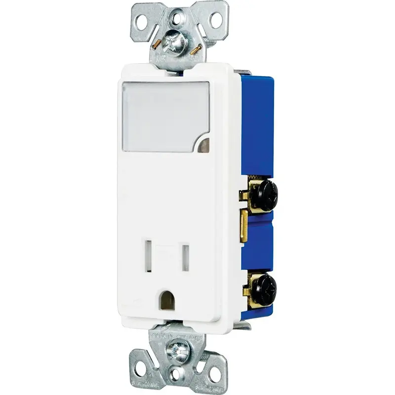 Tr7735W Dimmable Led Night Light Outlet – White Decora-Style Receptacle With Illuminated Indicator 1
