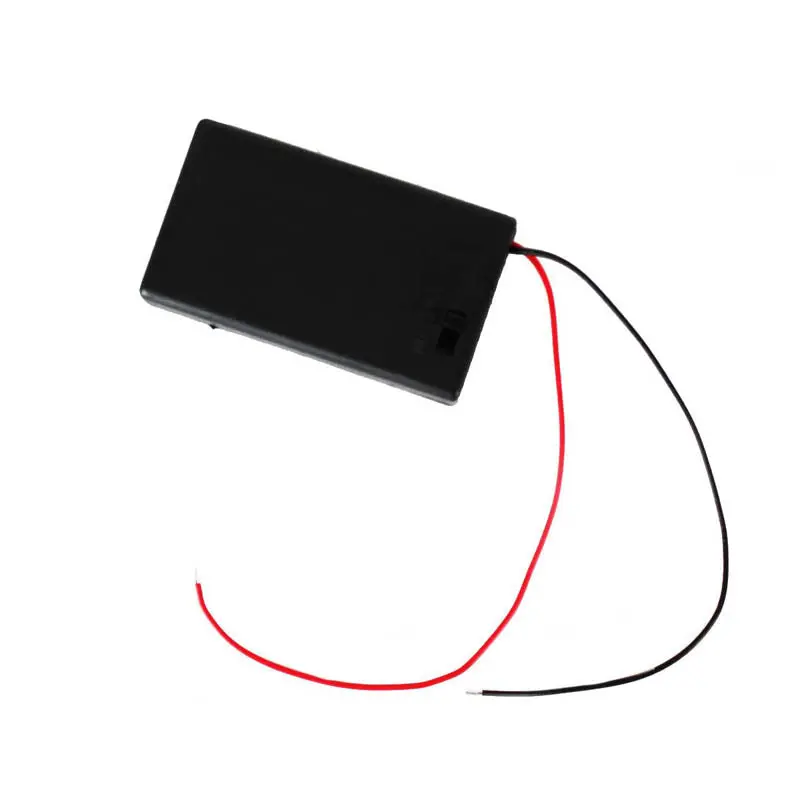 Triple Aaa Battery Holder With Integrated Switch And 15Cm Wires – Black Housing 1
