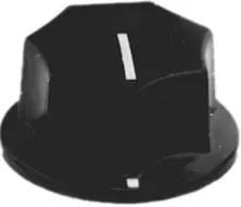 Ts125-3Wd Wl2 – 33Mm Black Plastic Knob With Screw Fixing, 1/4" Shaft 1