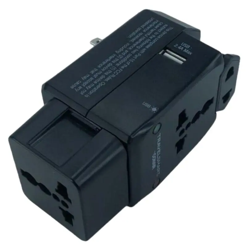 Ts239Tr-U Universal Travel Adapter With Dual Usb Charging Ports 1